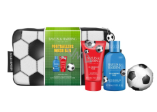 Baylis & Harding Fußball Shampoo 50 ml + Badezusatz 100 ml + Badebombe 100 g + Kosmetiktasche, Kosmetikset für Kinder