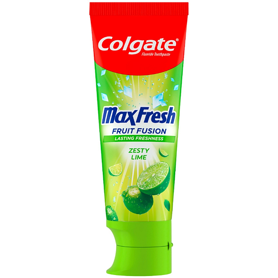 Colgate Max Fresh Fruit Fusion Zesty Lime erfrischende Zahnpasta mit Zitrusgeschmack 75 ml