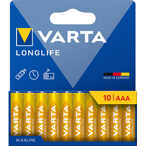 Varta Longlife AAA Alkaline Batterien, 10 Stück