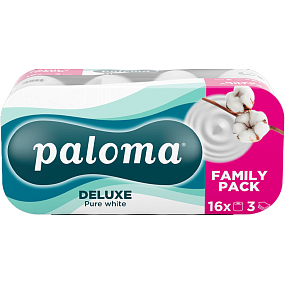 Paloma 3-lagiger Toilettenpapier Pure White, 16 Rollen