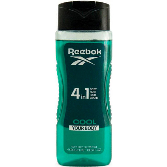Reebok Men Cool Your Body Duschgel 4in1, 400 ml