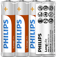Batterie Philips Longlife 4 Stück AAA R03 1,5V