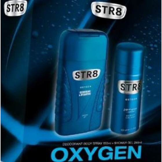 Str8 Sauerstoff Duschgel 250 ml + Deodorant Spray 150 ml, Kosmetikset