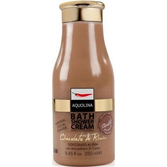 Aquolina Bath Shower Cream Cremiges Duschgel mit dem Duft von Schokolade und Rum 250 ml