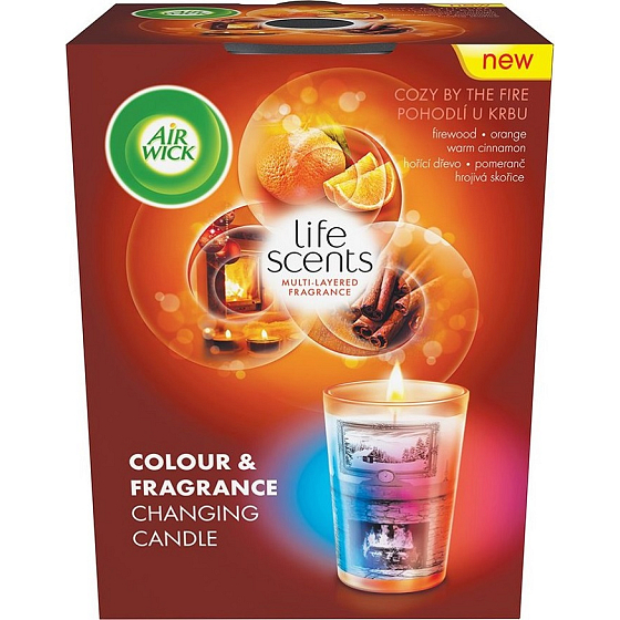 Air Wick Multicolor Comfort am Kamin Duftkerze 140 g