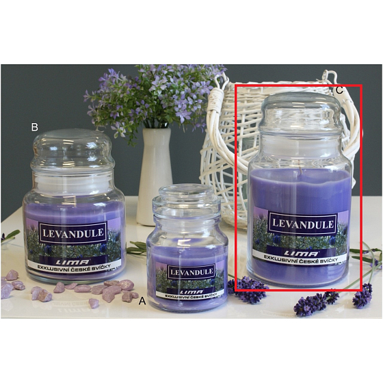 Lima Aroma Dreams Lavendel aromatisches Kerzenglas mit Deckel 700 g 1 Stück