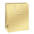 Ditipo Geschenk Papiertüte 26,4 x 13,6 x 32,7 cm Gold, weiße Ornamente
