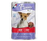 Plaisir Dog Beef Stücke mit Gemüse Komplettfutter für erwachsene Hunde Tasche 100 g