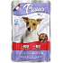 Plaisir Dog Rindstücke mit Gemüse, Alleinfuttermittel für ausgewachsene Hunde, Beutel 100 g