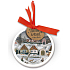 Nekupto Keramik runde Verzierung Josef Lada Winterlandschaft 9 cm