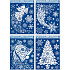 Fensterfolie ohne Kleber mit Glitter Glocke, Komet, Engel, Baum 38 x 30 cm