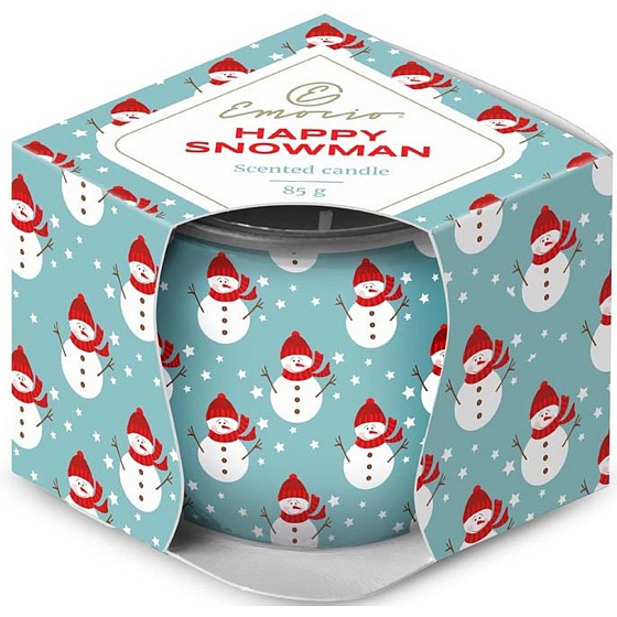 Emocio Enchanted Sparkle Happy Snowman Duftkerze Glas 70 x 62 mm 85 g