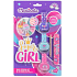 Martinelia Super Girl Nagellack 3 Stück + Nagelaufkleber + Manikürestift + Nagelfeile, Kosmetikset für Kinder