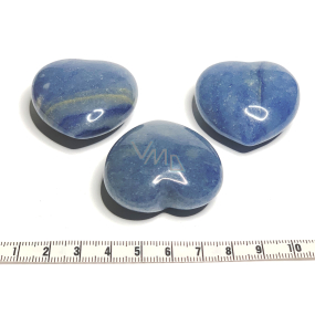 Quarz blau Hmatka, heilender Edelstein in Form eines Herzens Naturstein 4 cm 1 Stück, der perfekteste Heiler