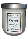 Heart & Home Frische Leinen Soja-Duftkerze mit dem Namen Christine 110 g
