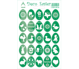 Bogen Ostern dekorative Aufkleber Holographische Eier Grün 12 x 18 cm