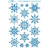 Bogen Weihnachtsaufkleber, Fensterfolie ohne Kleber Sterne blau mit Glitzer 35 x 25 cm