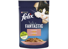 Felix Fantastic Pocket Lachs in Gelee, Alleinfuttermittel für Katzen 85 g