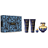 Versace Dylan Blue pour Femme Eau de Parfum 100 ml + Körperlotion 100 ml + Duschgel 100 ml + Eau de Parfum 5 ml Miniatur, Geschenkset für Frauen