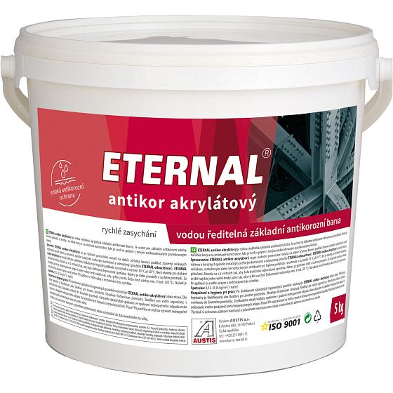 Eternal Antikor Grundierung Farbe für Metall, korrosionsbeständig, grau, 5 kg