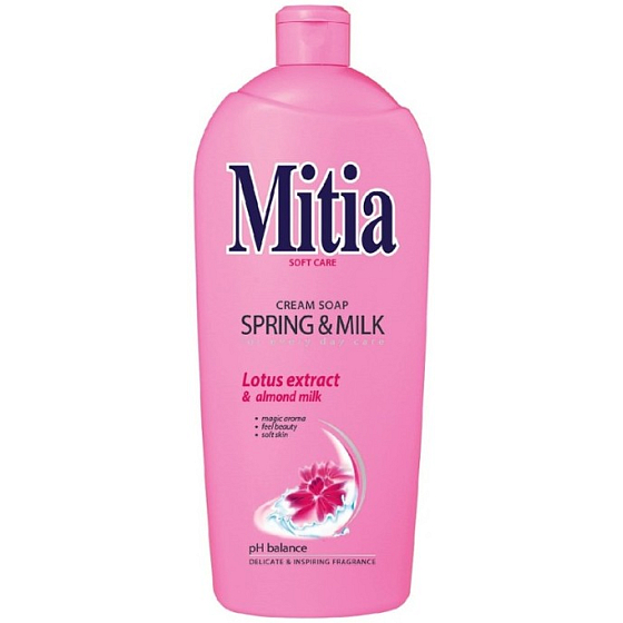 Mitia Spring & Milk Lotus Milch Flüssigseife nachfüllen 1 l