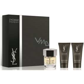 Yves Saint Laurent L Homme Eau de Toilette 60 ml + After Shave Balsam 50 ml + Duschgel 50 ml, Geschenkset
