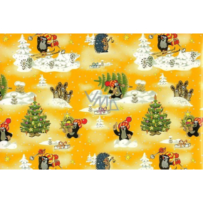 Nekupto Geschenkpapier 70 x 200 cm Weihnachtsmole gelb 1 Rolle