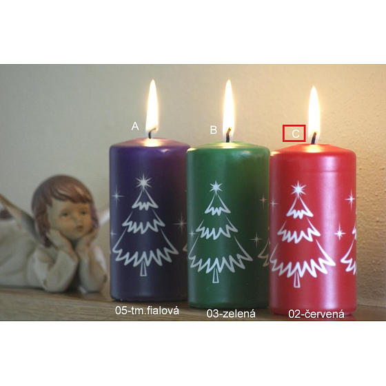Lima Weihnachtsbaum mit Duftkerze roter Zylinder 50 x 100 mm 1 Stück