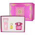 Versace Bright Crystal Absolu Eau de Parfum für Frauen 90 ml + Körperlotion 100 ml + Schlüsselanhänger, Geschenkset