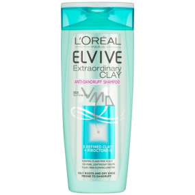 Loreal Paris Elseve Extraordinary Clay Anti-Schuppen-Shampoo für schnell schmierendes Haar mit Schuppen 250 ml