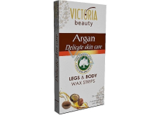 Victoria Beauty Argan Enthaarungsgurte mit Arganöl 20 Stück + 2 Reinigungstücher 22 Stück