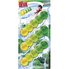 Dr. Devil WC Bicolor 5ball natur fresh hängender WC Block, 3× 35 g
