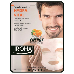 Iroha Hydra Vital Energy Intensive Stoffmaske mit Vitaminkomplex für Männer 23 ml