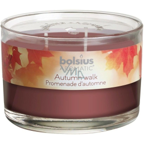 Bolsius Aromatic Autumn Walk - Herbstzeit 3 Dochte Duftkerze in Glas 70 x 106 mm 685 g, Brenndauer 83 Stunden