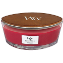 WoodWick Granatapfel - Granatapfel-Duftkerze mit breitem Holzdocht und Glasbootsdeckel 453 g