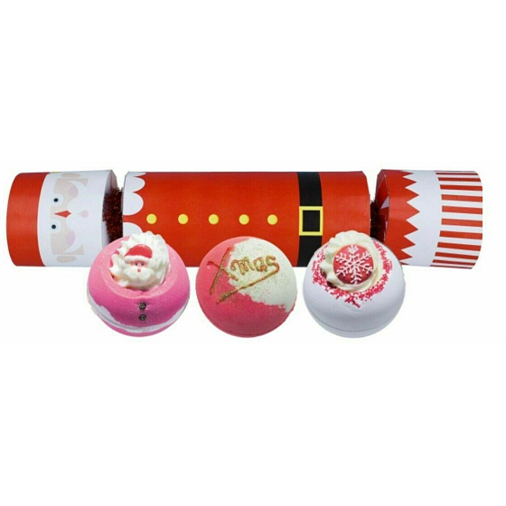 Bomb Cosmetics Father Christmas Cracker funkelndes ballistisches Bad 3 x 160 g, Kosmetikset