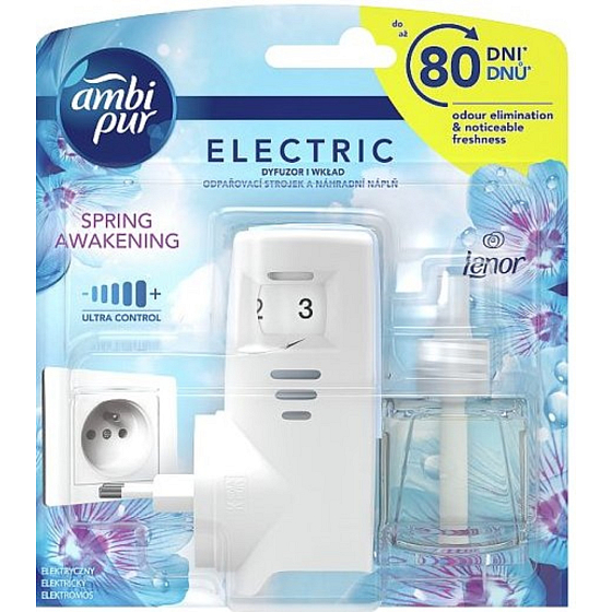 Ambi Pur Electric Lenor Spring Awakening Lufterfrischer elektrischer Verdampfer und Nachfüllung 20 ml
