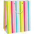 Ditipo Geschenkpapierbeutel 26,4 x 32,4 x 13,7 cm Farbige Streifen