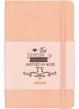 Albi Geschenk Journal Block Medium rosa Ihr Name 11 x 17 cm