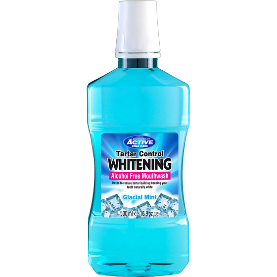 Beauty Formulas Whitening Glacial Mint Mundspülung ohne Alkohol 500 ml