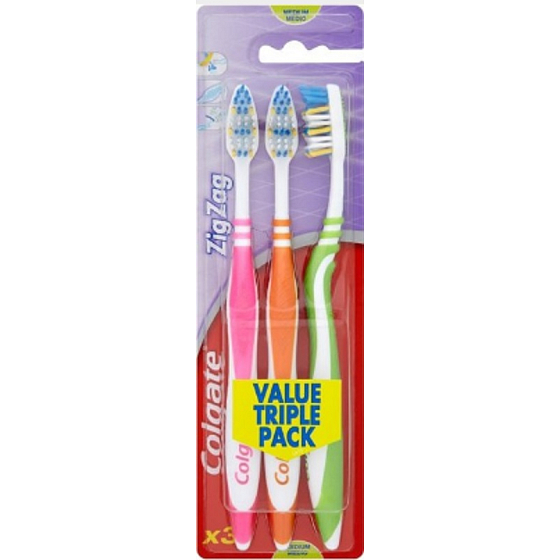 Colgate Zig Zag Medium mittlere Zahnbürste 3 x 12 Stück Karton