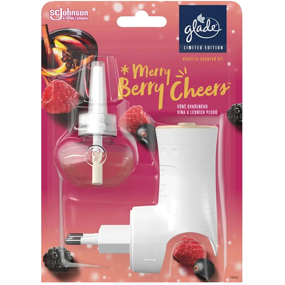Glade Merry Berry Cheers mit Glühwein- und Beerenduft elektrischer Lufterfrischer mit Flüssignachfüllung 20 ml