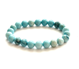 Larimar Armband 8mm/16 - 17cm, AA Liebe, Ruhe, Ausgeglichenheit