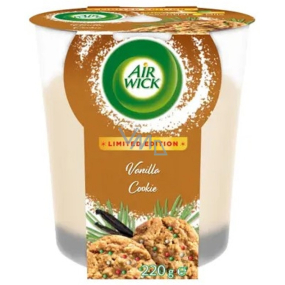 Air Wick Vanilla Cookie - Vanilkové cukroví vonná svíčka ve skle 220 g Air Wick Vanilla Cookie - Vanilkové cukroví vonná svíčka ve skle 220 g