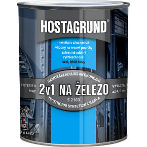 Hostagrund 2v1 S2160 Grund- und Abschlussfarbe für Metall, 0280 Palisander, 600 ml