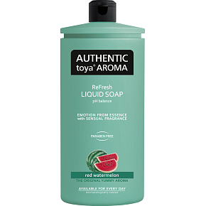 Authentic Toya Aroma flüssige Seife rote Melone, Nachfüllung, 600 ml