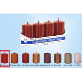 Lima Candle blank Metall roter Zylinder 40 x 70 mm 4 Stück