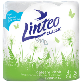 Linteo Classic Toilettenpapier weiß 150 Stück 2lagig 4 Stück