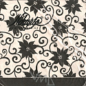 Nekupto Papierservietten 3-lagig 33 x 33 cm 20 Stück schwarz und weiß