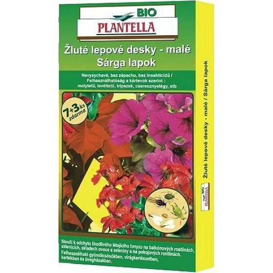 Plantella Bio Klebebretter gelb klein 7 + 3 Stück
